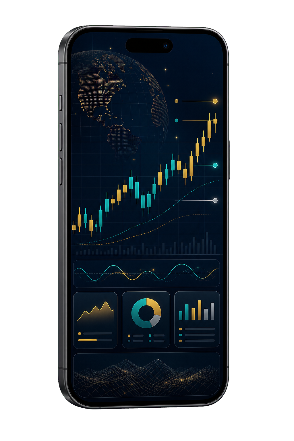 Premium 3D market insights dashboard