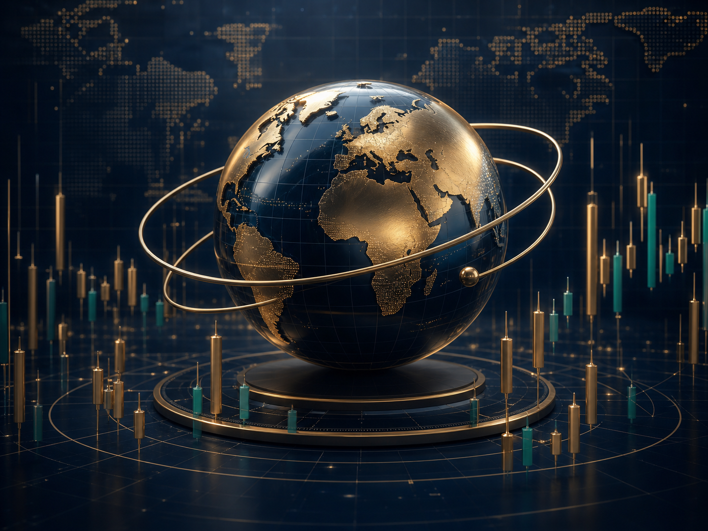 Premium 3D globe representing timely global market coverage
